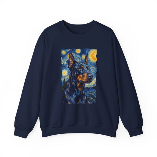 Doberman Van Gogh Crewneck Sweatshirt
