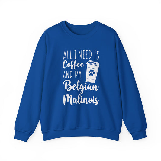 Belgian Malinois & Coffee Crewneck Sweatshirt