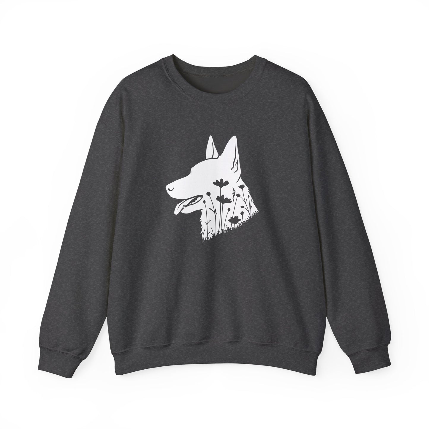 Dutch Shepherd Flowers Crewneck Sweatshirt