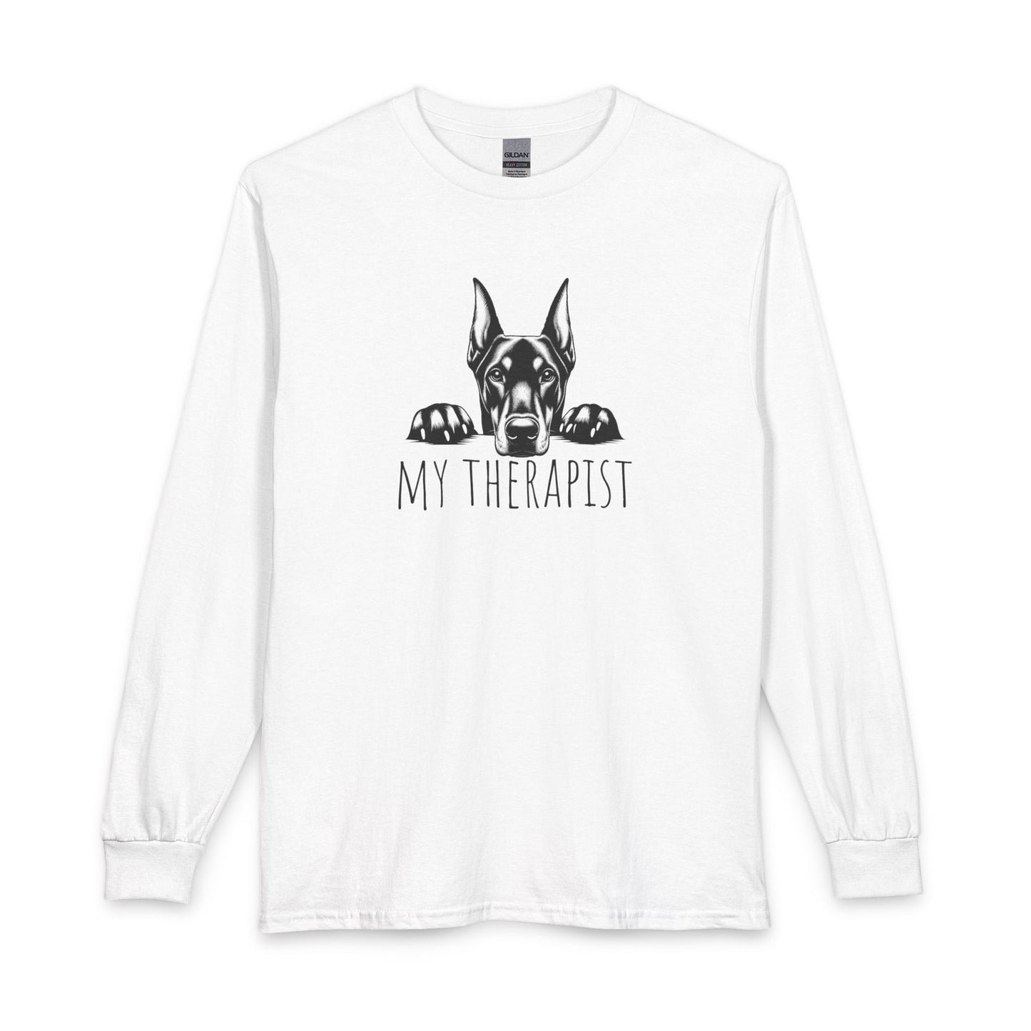 Doberman My Therapist Long Sleeve