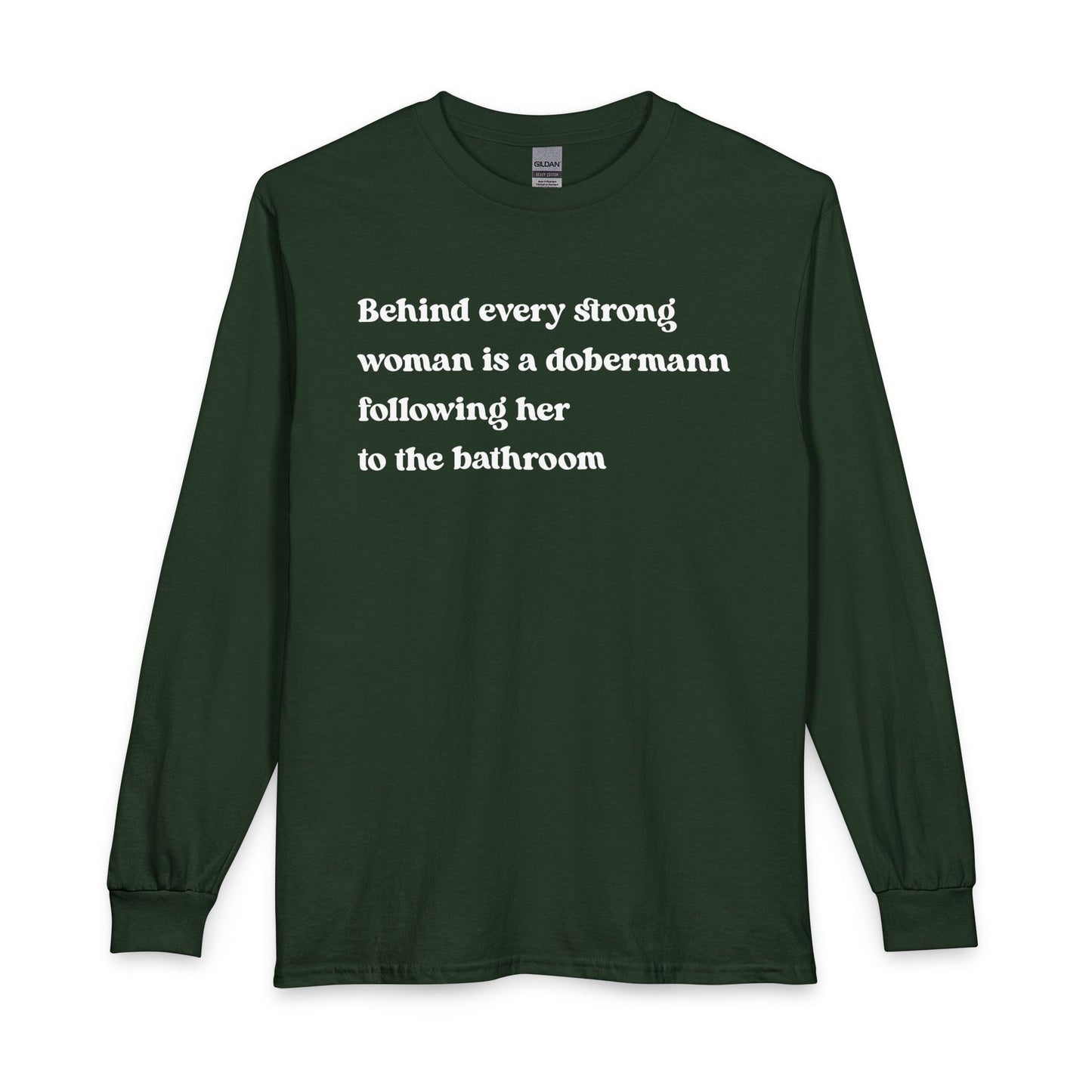 Doberman Strong Woman Long Sleeve