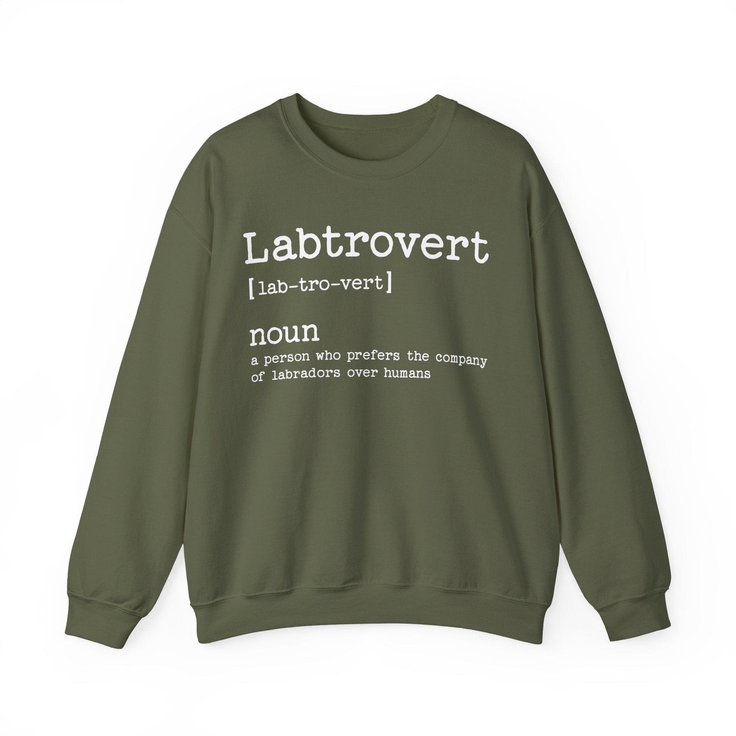 Labtrovert Crewneck Sweatshirt Military Green