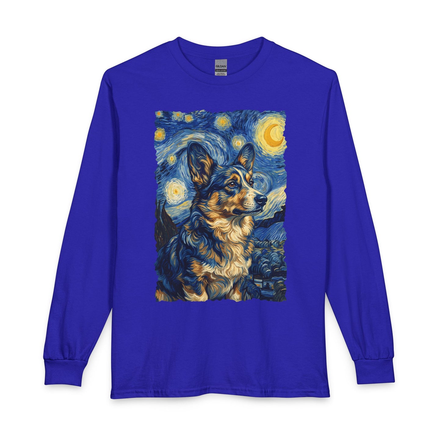 Cardigan Welsh Corgi Van Gogh Long Sleeve