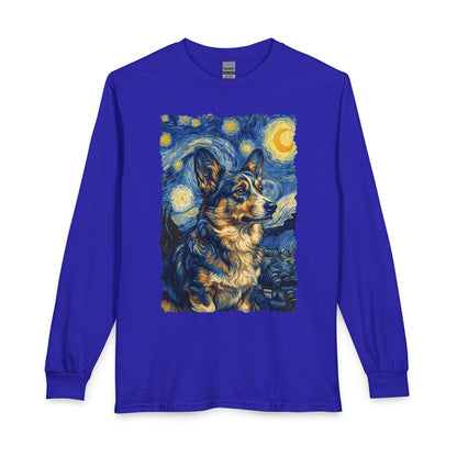 Cardigan Welsh Corgi Van Gogh Long Sleeve