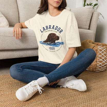 Chocolate Labrador Swimming