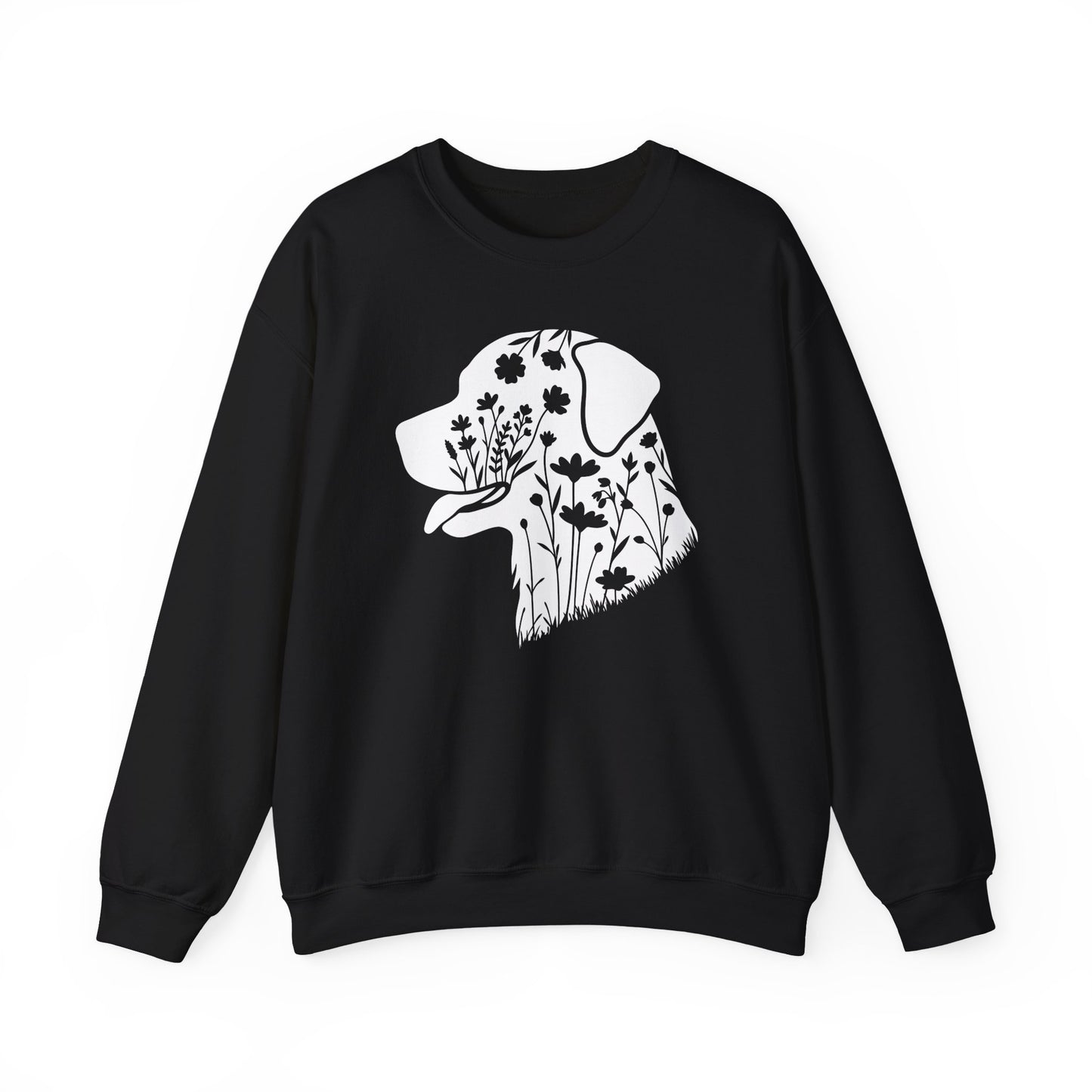 Rottweiler Flowers Crewneck Sweatshirt