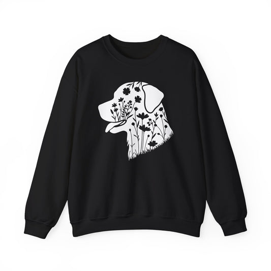 Rottweiler Flowers Crewneck Sweatshirt