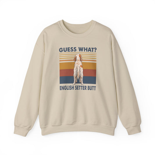 English Setter Butt Crewneck Sweatshirt Sand