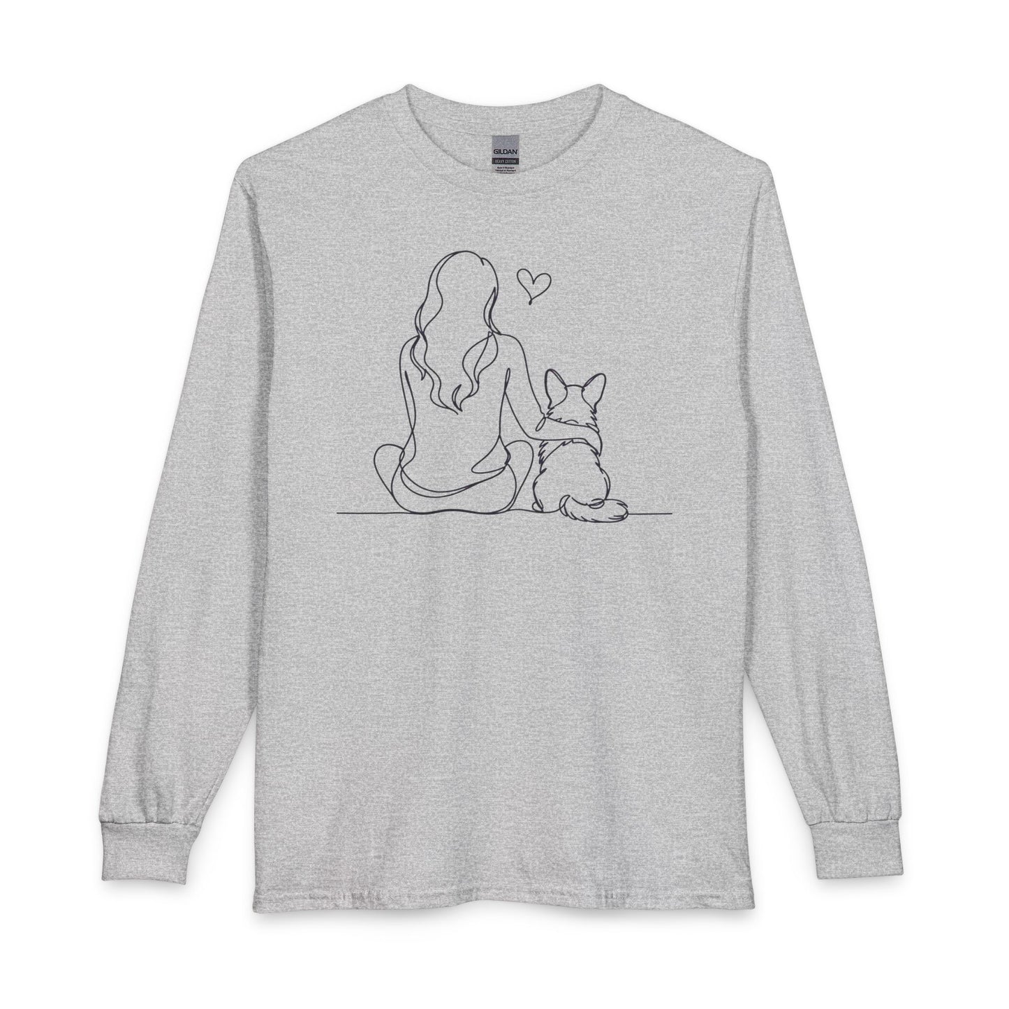 Cardigan Welsh Corgi and Girl Long Sleeve