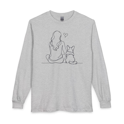 Cardigan Welsh Corgi and Girl Long Sleeve