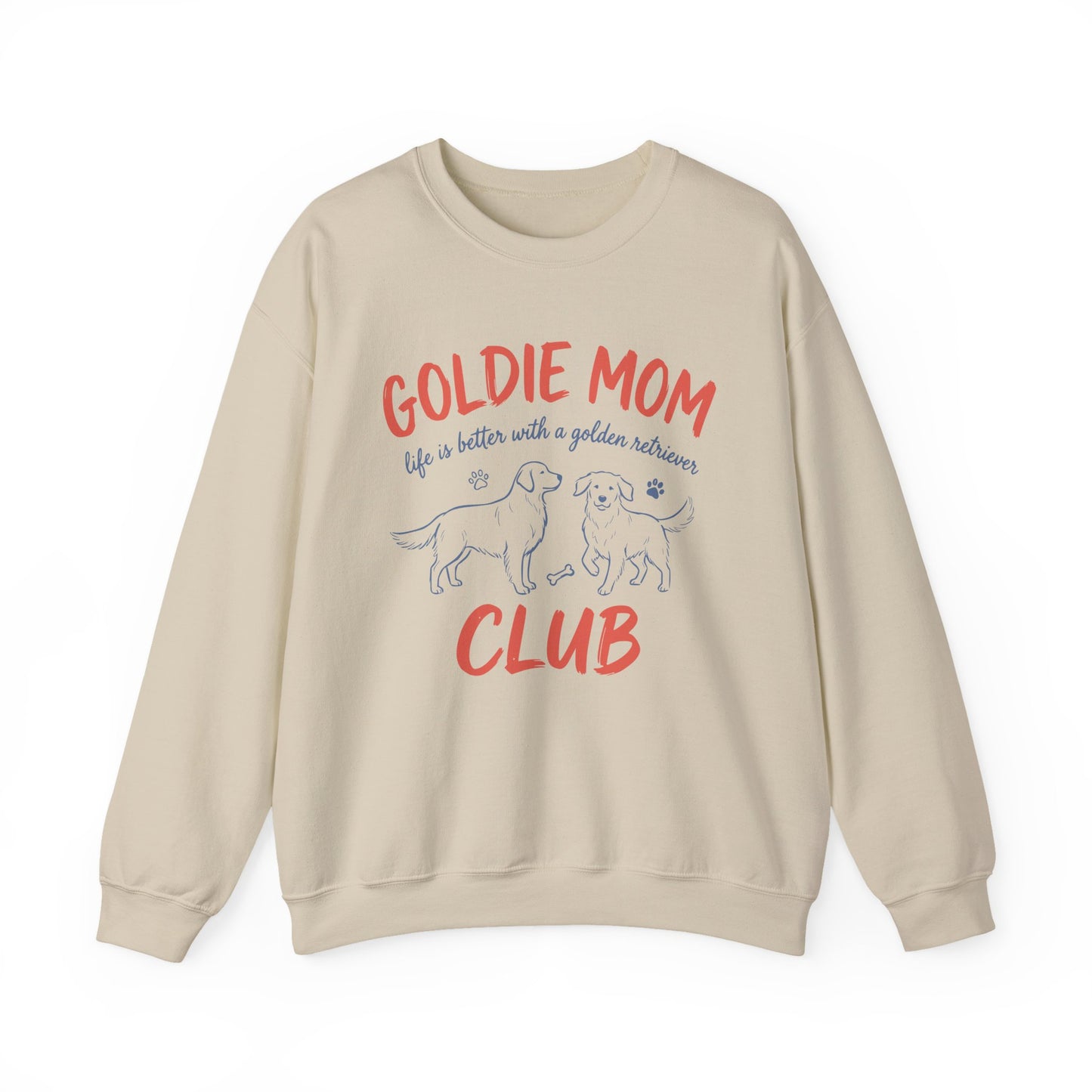 Goldie Mom Club Crewneck Sweatshirt Sand