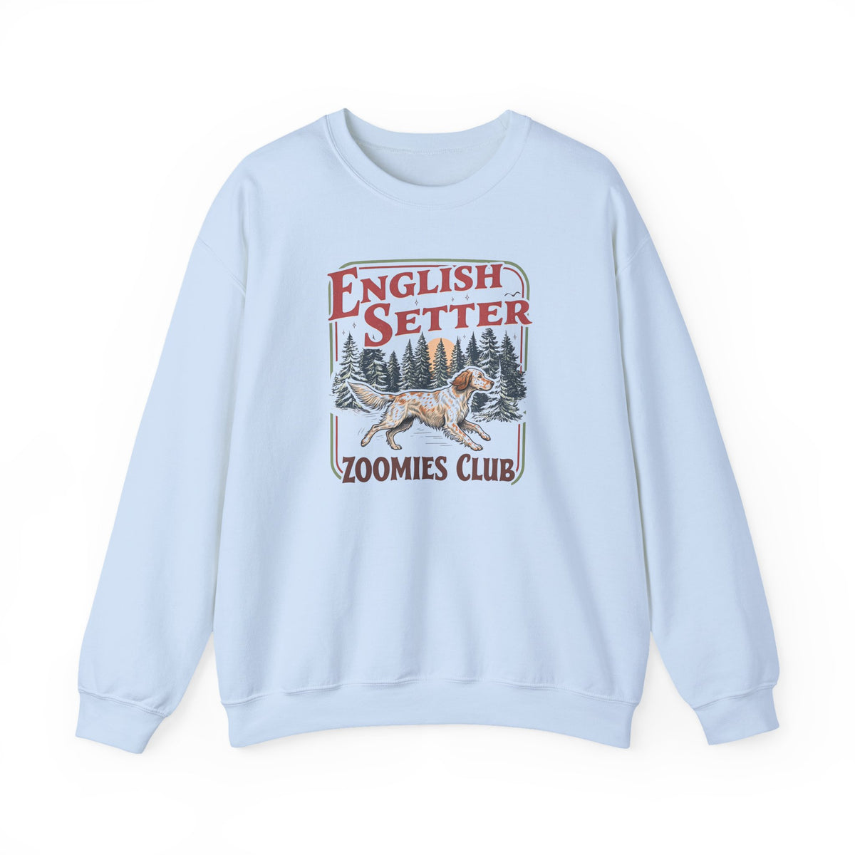 English Setter Zoomies Club Crewneck Sweatshirt