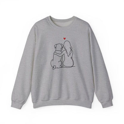Boxer and Girl Crewneck Sweatshirt