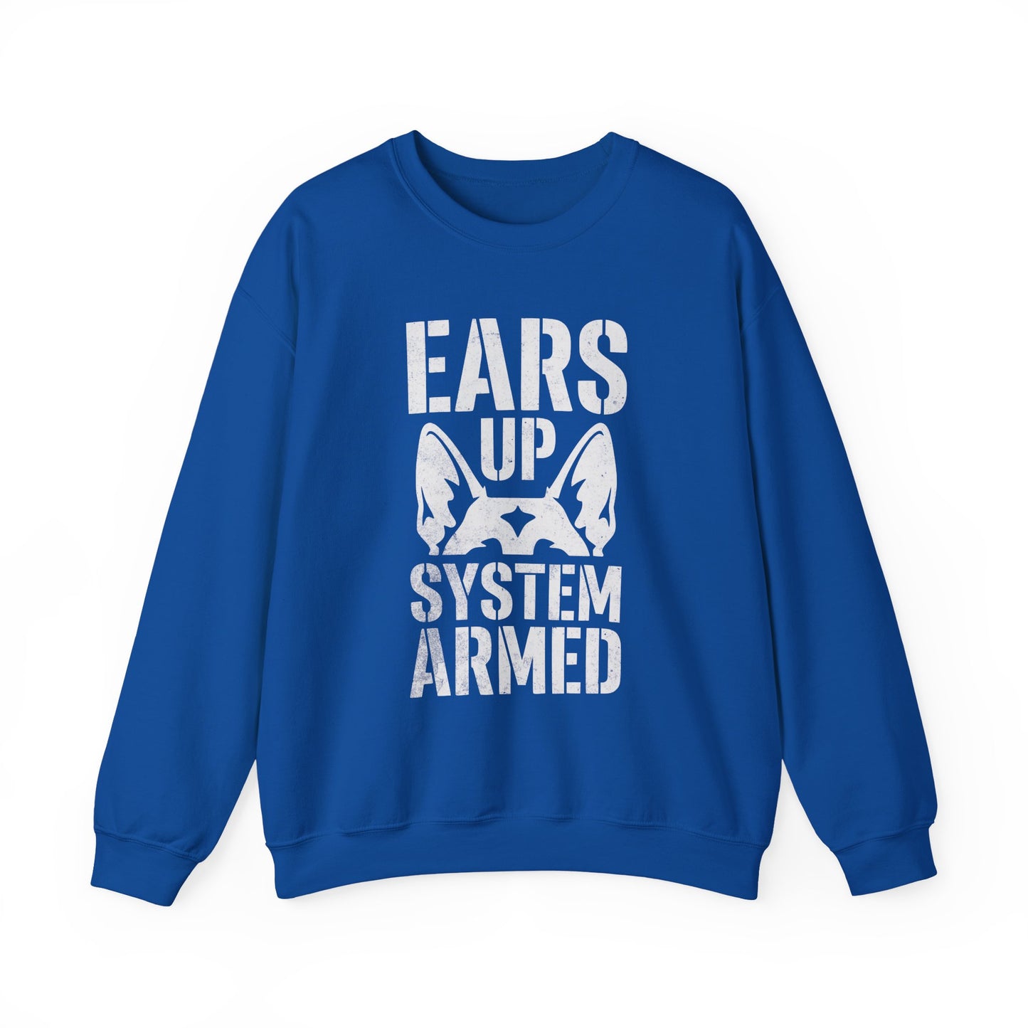 German Shepherd Alarm Crewneck Sweatshirt Royal