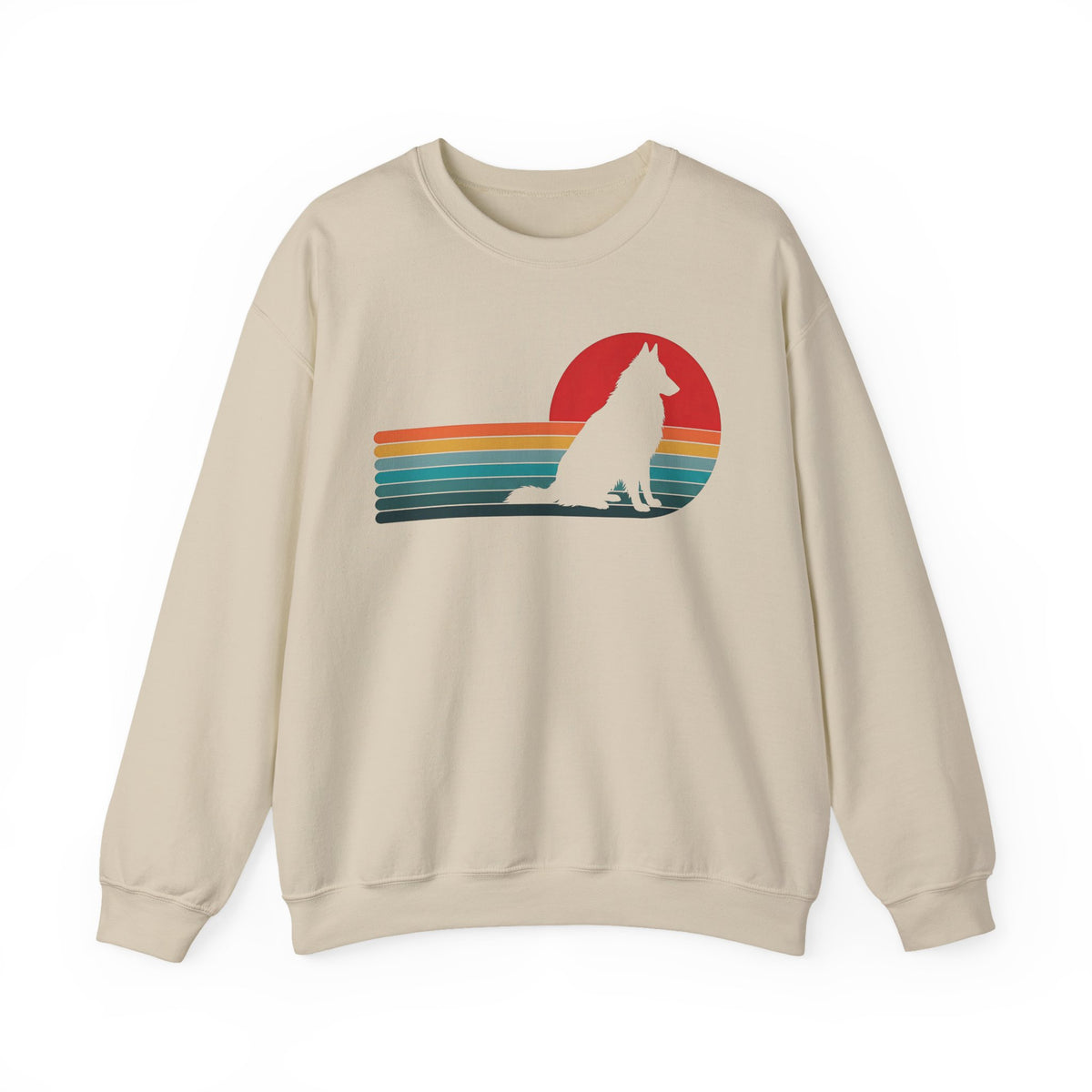 Belgian Tervuren Retro Sunset Crewneck Sweatshirt
