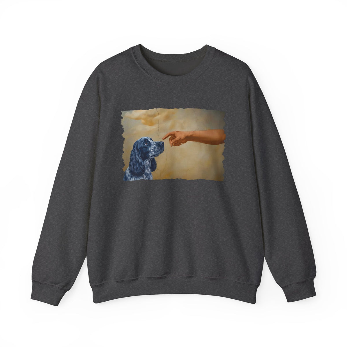 God Creates Blue Roan Cocker Spaniel Crewneck Sweatshirt