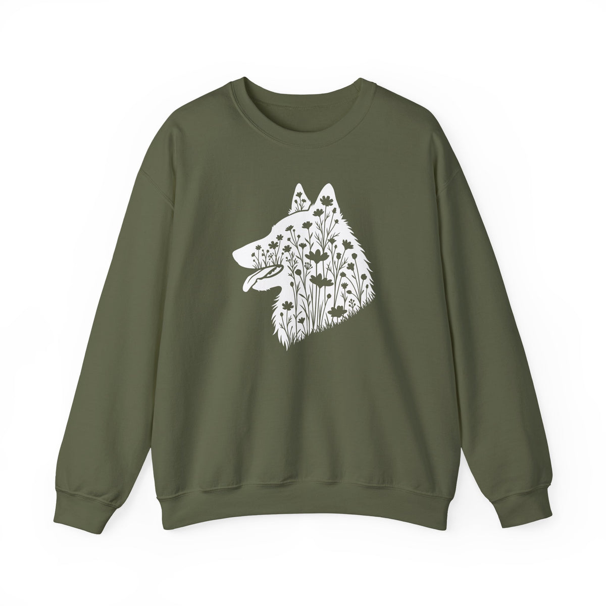 Belgian Tervuren Flowers Crewneck Sweatshirt