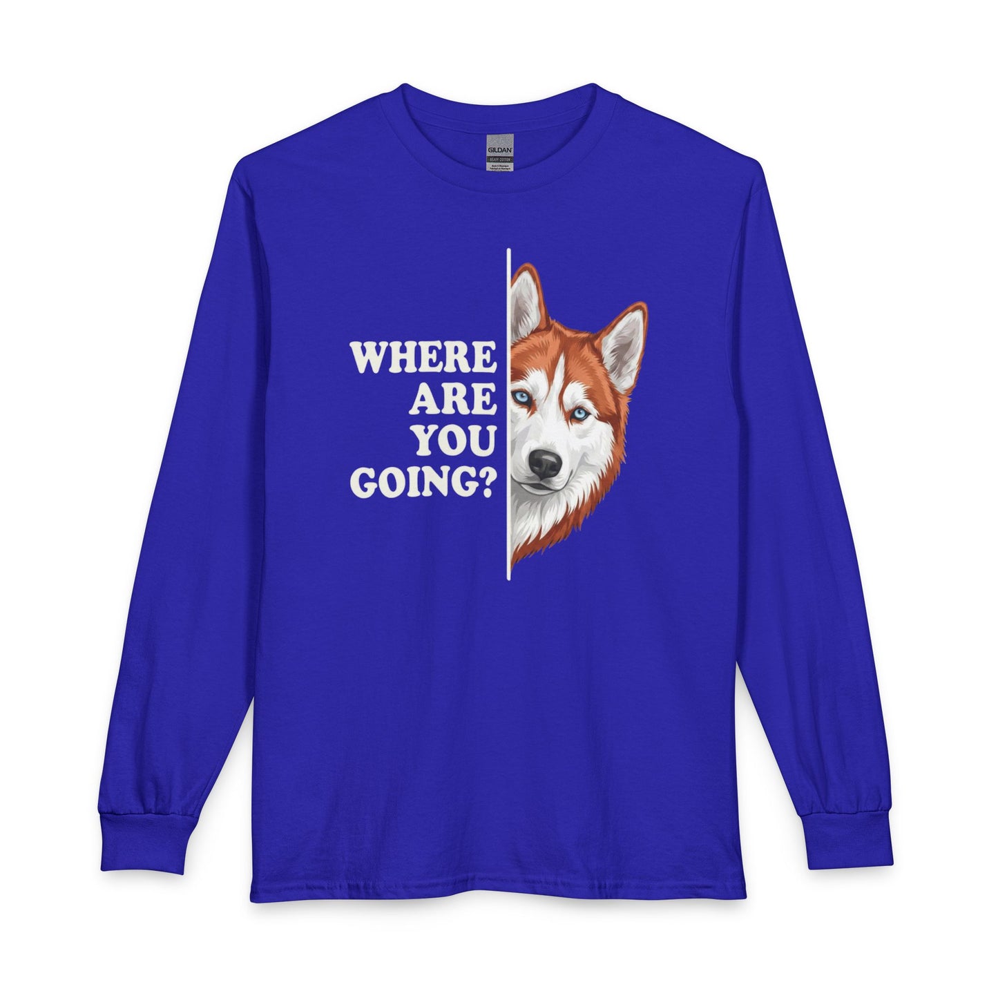 Red and White Husky Alert Long Sleeve