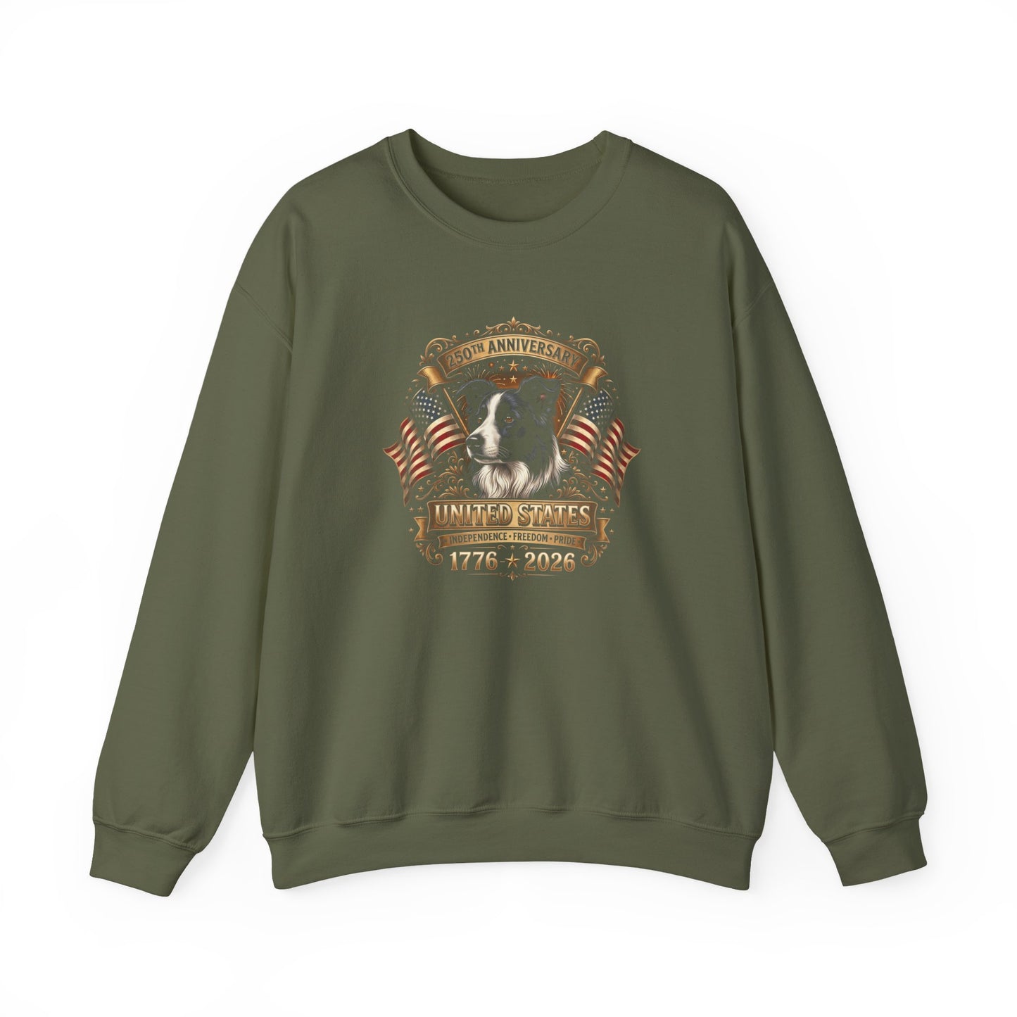 Border Collie USA 250 Anniversary Crewneck Sweatshirt