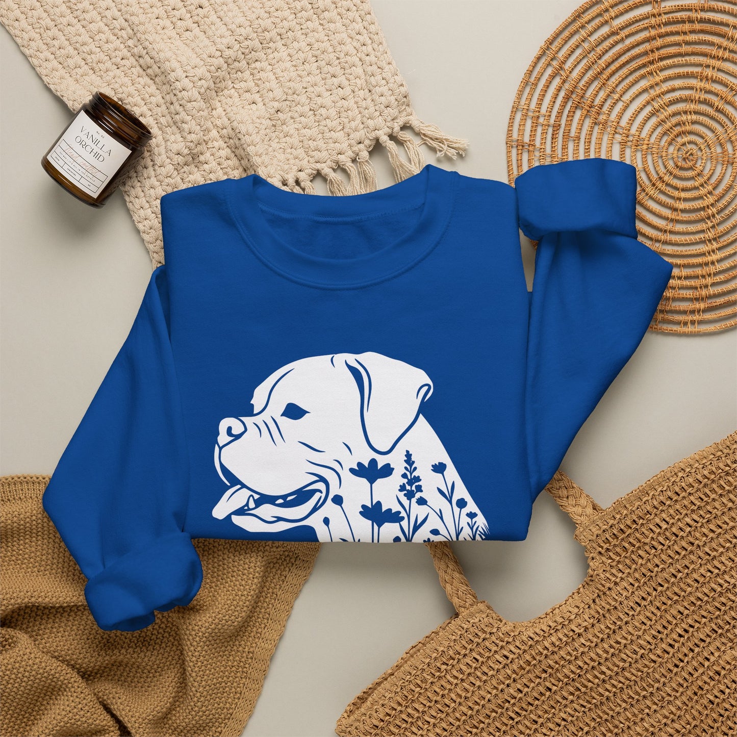 Boxer Flowers Crewneck Sweatshirt
