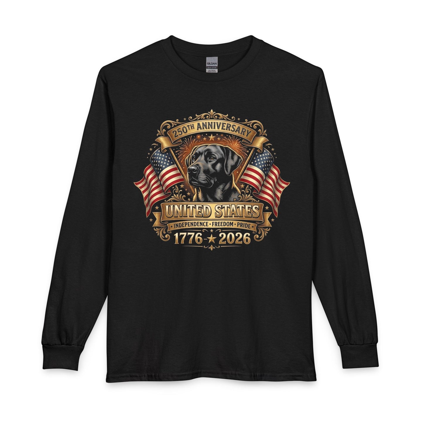 250 Years USA Black Lab Long Sleeve
