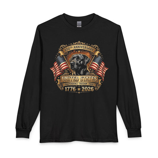 250 Years USA Black Lab Long Sleeve Black