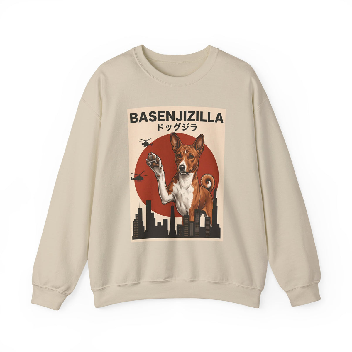 Basenji Basenjizilla Crewneck Sweatshirt