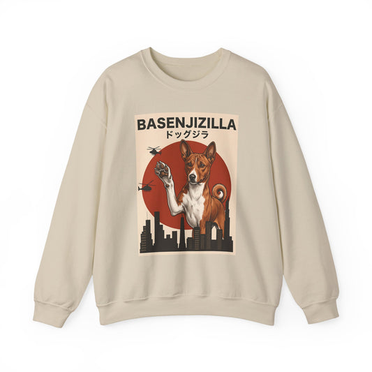 Basenji Basenjizilla Crewneck Sweatshirt