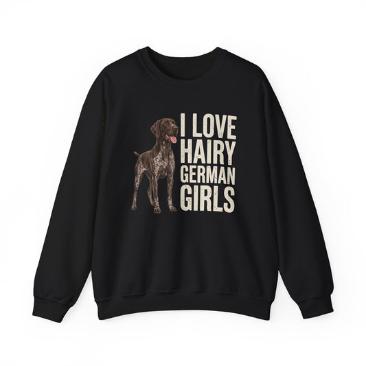 Hairy German Shorthaired Pointer Crewneck Sweatshirt