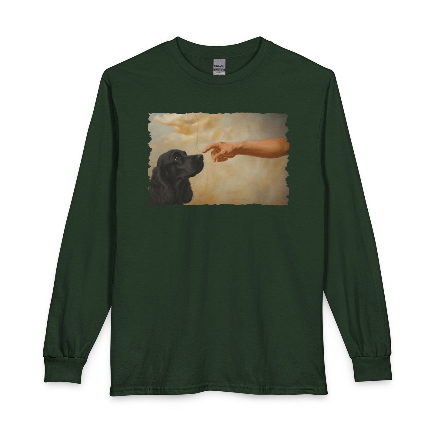 God Creates Black Cocker Spaniel Long Sleeve