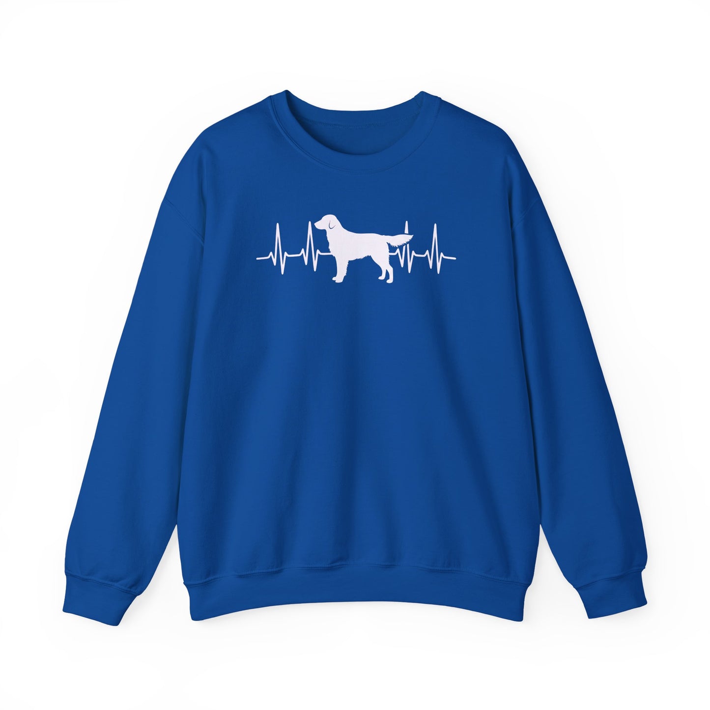 Flat Coated Retriever Heartbeat Crewneck Sweatshirt