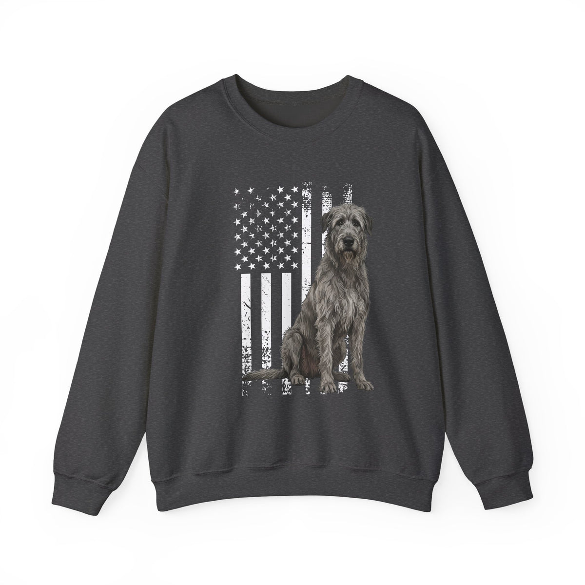 Irish Wolfhound USA Flag Crewneck Sweatshirt