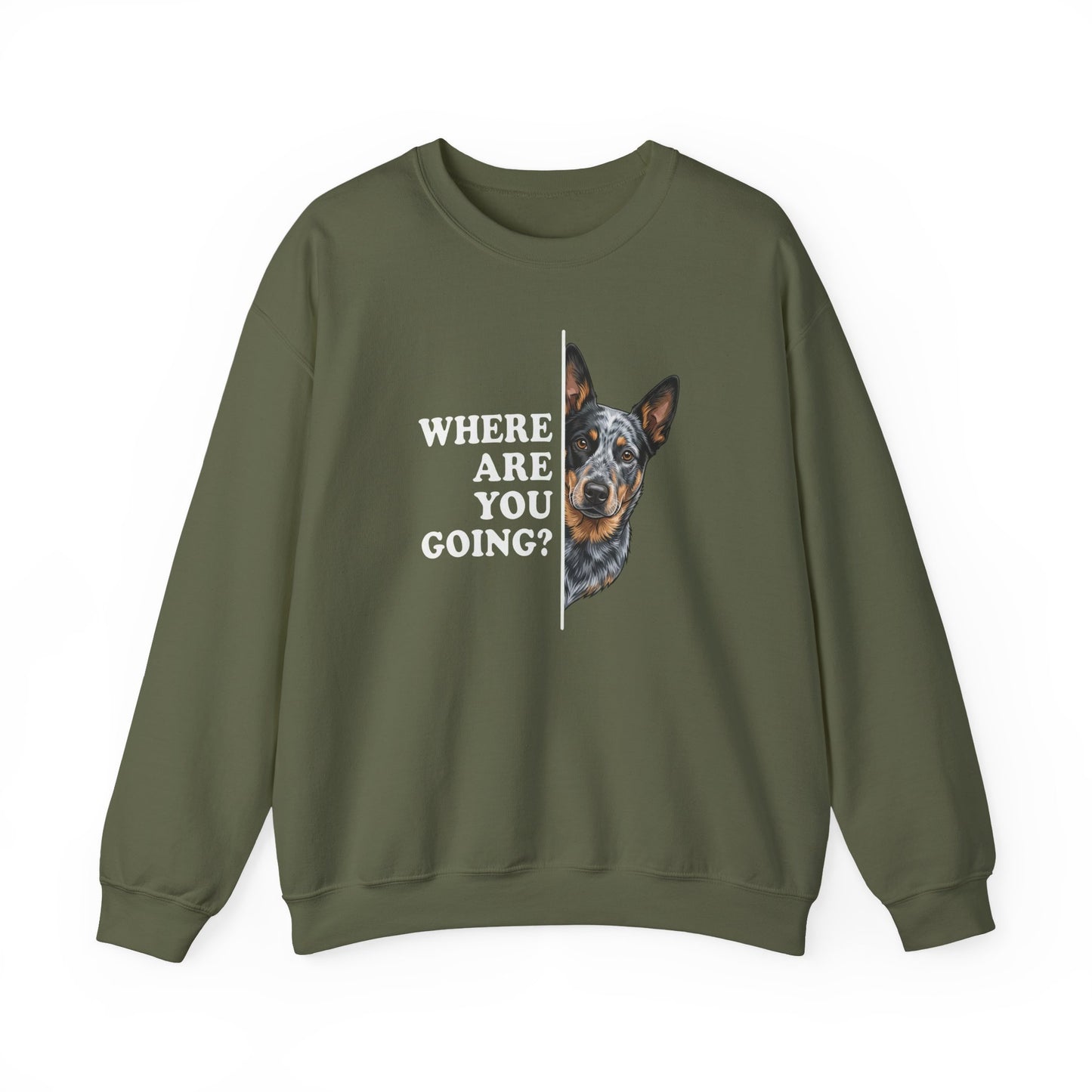Blue Heeler Following Crewneck Sweatshirt