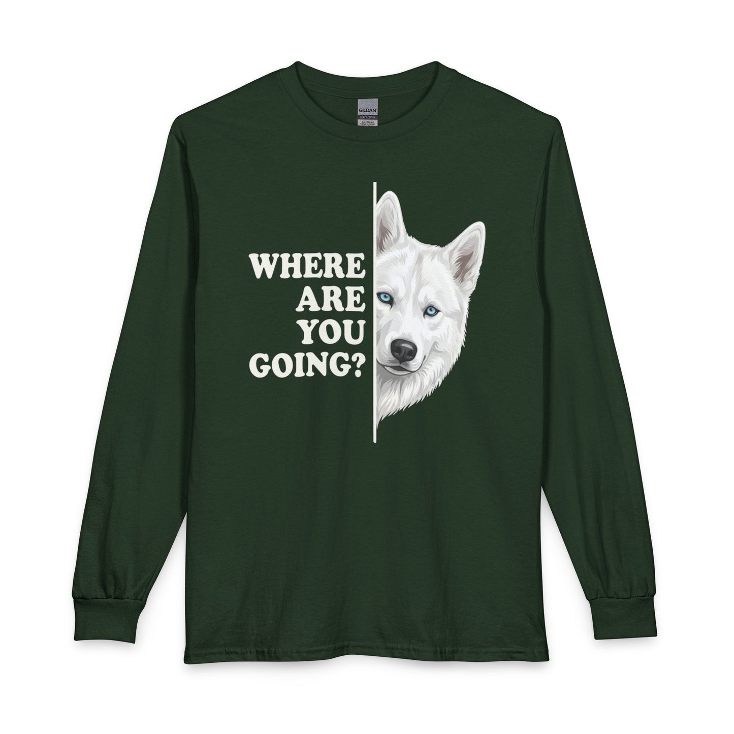 White Husky Alert Long Sleeve