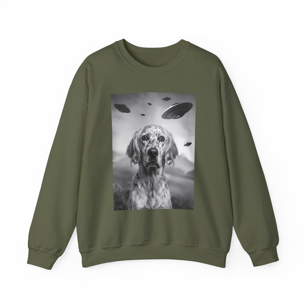 English Setter UFO Crewneck Sweatshirt