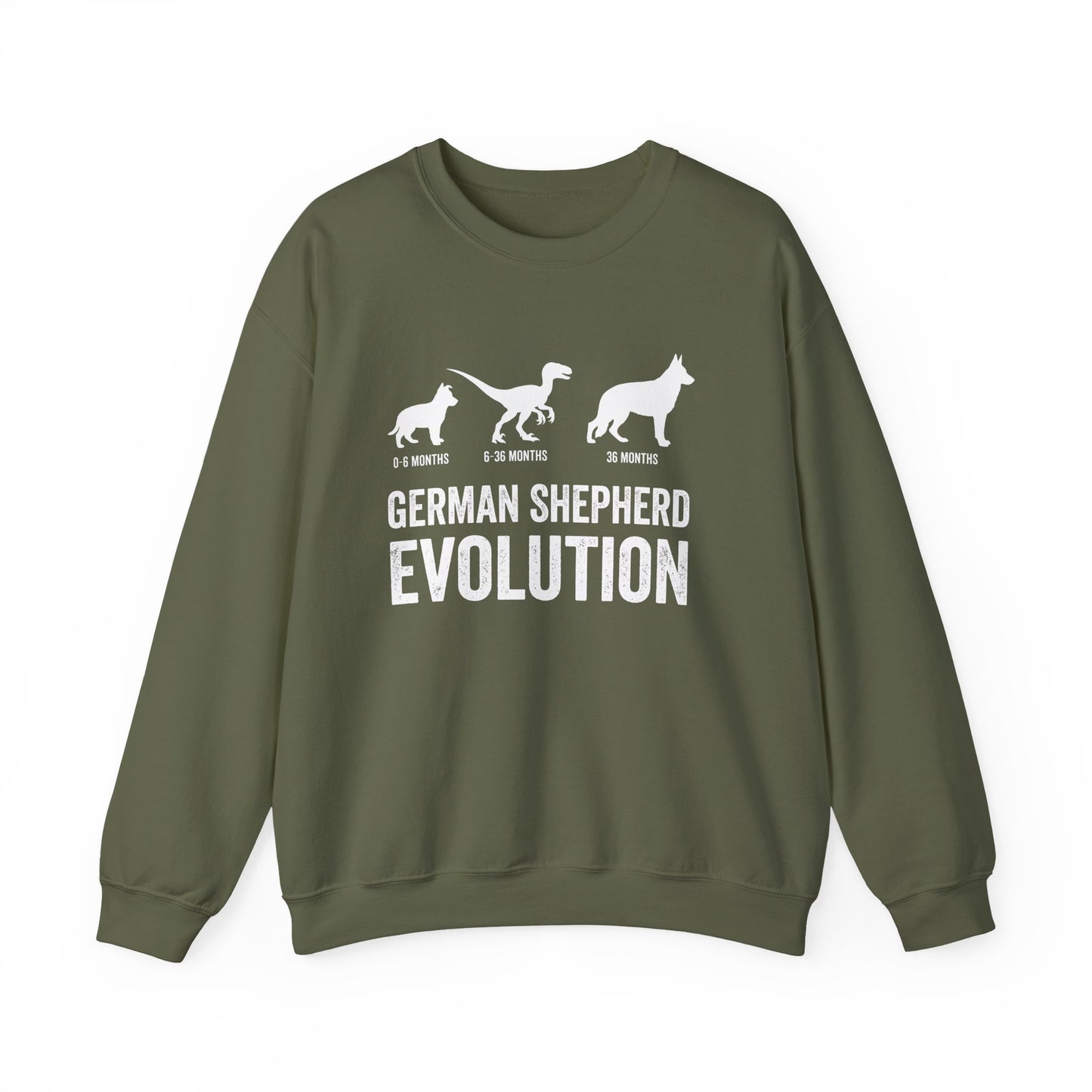 German Shepherd Evolution Crewneck Sweatshirt Military Green