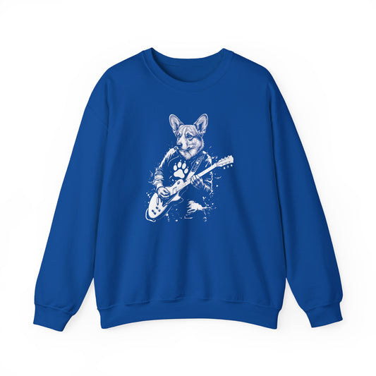 Cardigan Welsh Corgi Guitar Crewneck Sweatshirt