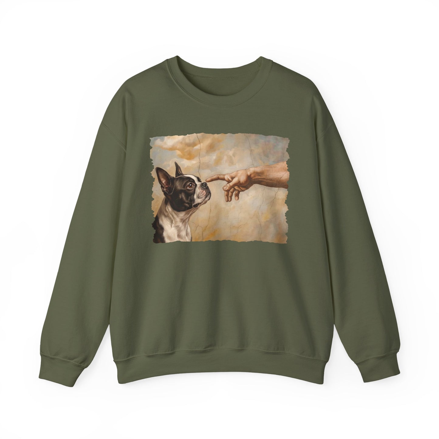 Boston Terrier Creation Crewneck Sweatshirt