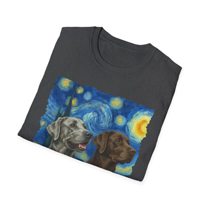 Chocolate and Silver Lab Starry Night