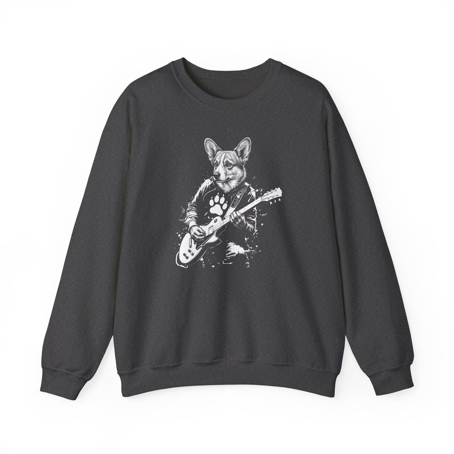 Cardigan Welsh Corgi Guitar Crewneck Sweatshirt