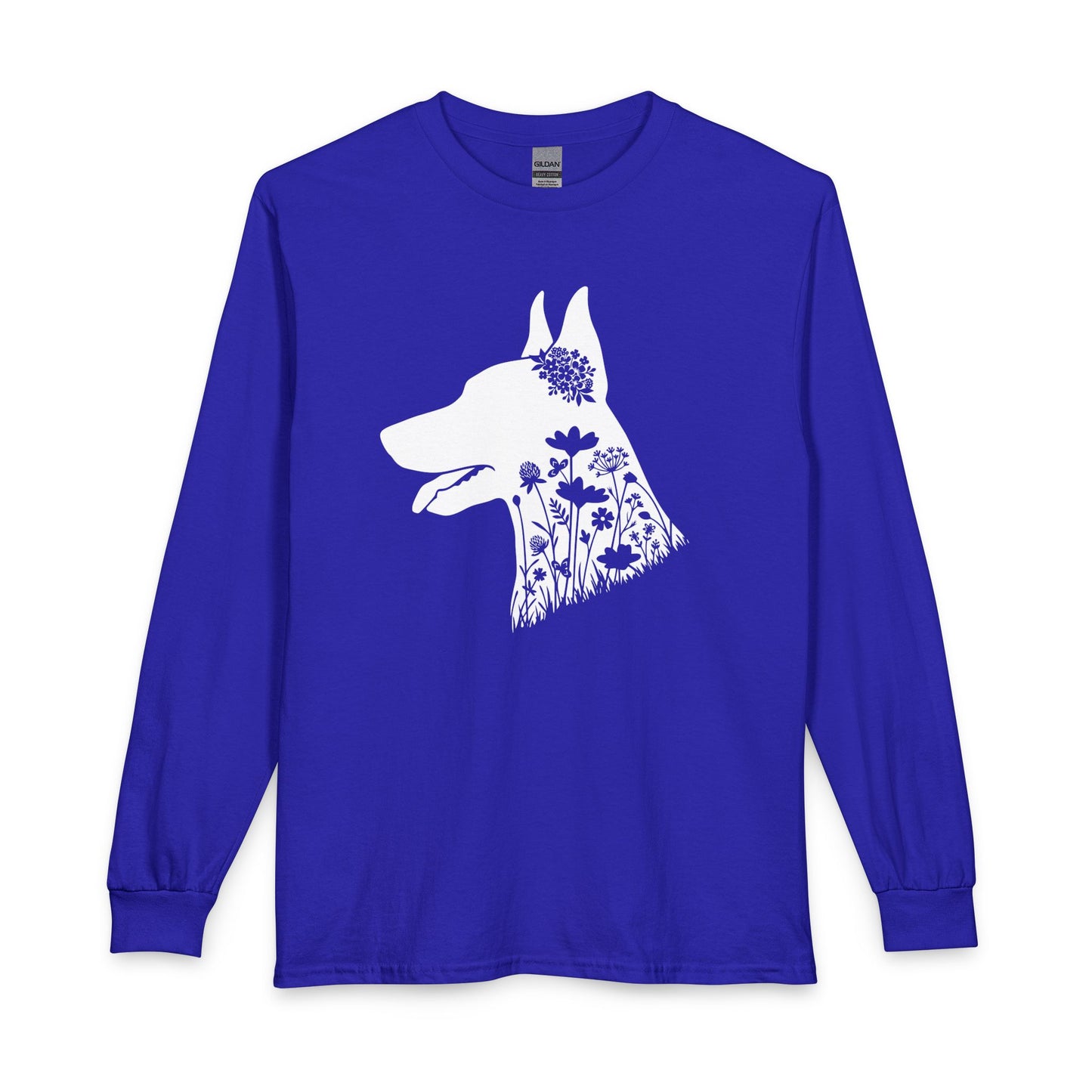 Doberman Flowers Long Sleeve