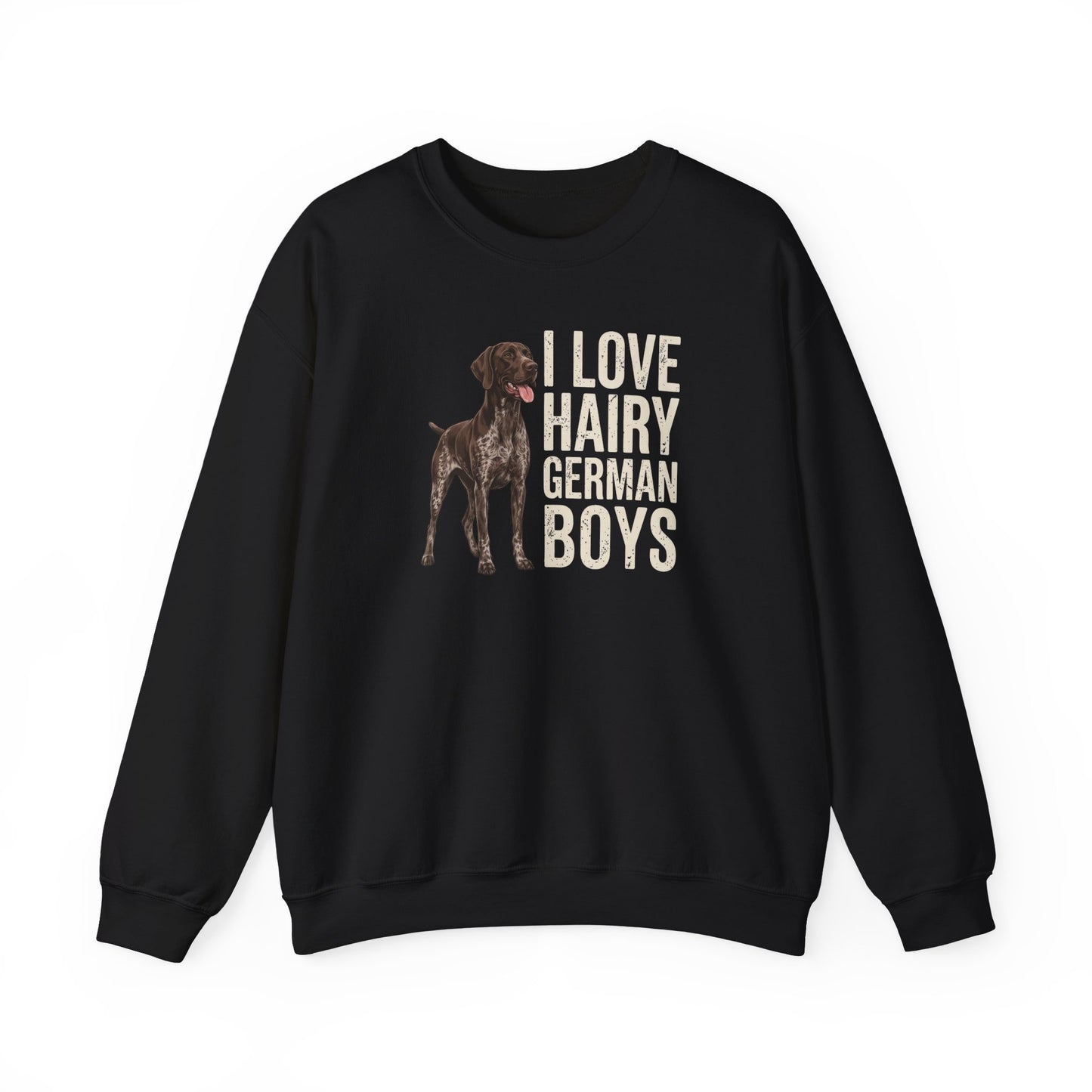 German Shorthaired Pointer Hairy Boys Crewneck Sweatshirt