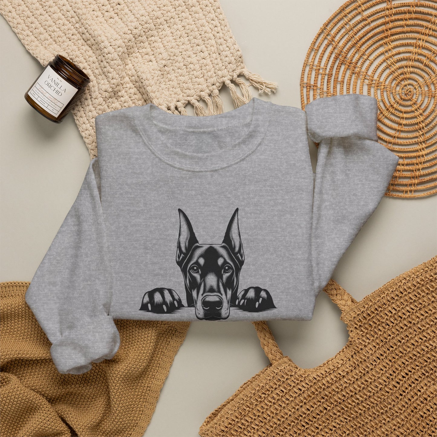 Doberman My Therapist Crewneck Sweatshirt
