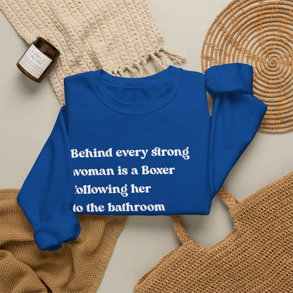 Boxer Strong Woman Crewneck Sweatshirt
