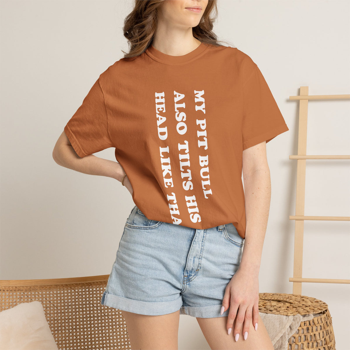 Pit Bull Tilts His Head Premium Tee
