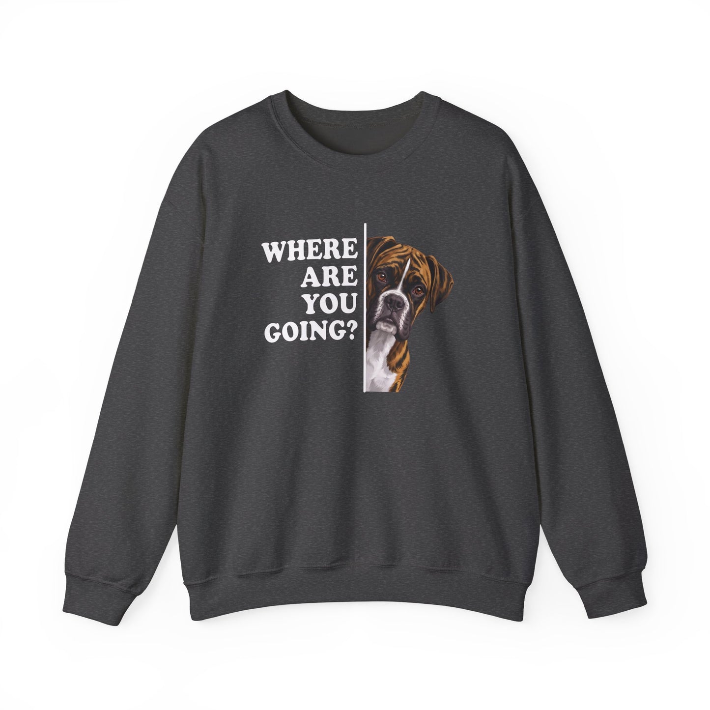 Brindle Boxer Alert Crewneck Sweatshirt