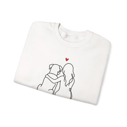 Boxer and Girl Crewneck Sweatshirt