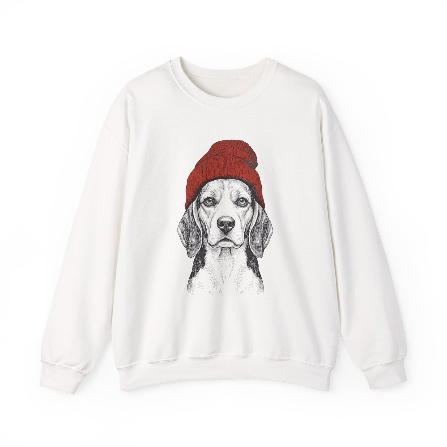 Beagle Beanie Crewneck Sweatshirt