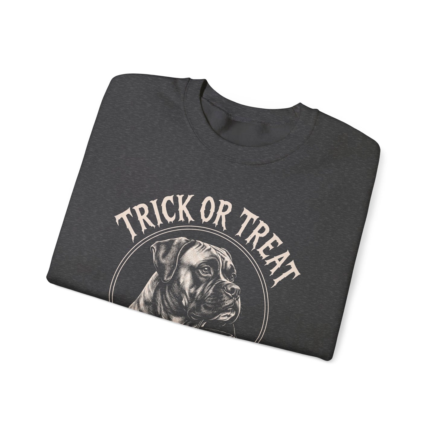 Boxer Trick or Treat Halloween Crewneck Sweatshirt