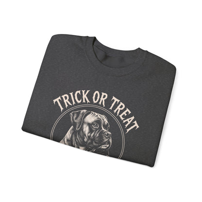 Boxer Trick or Treat Halloween Crewneck Sweatshirt
